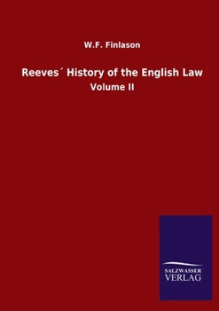 Paperback Reeves´ History of the English Law: Volume II Book
