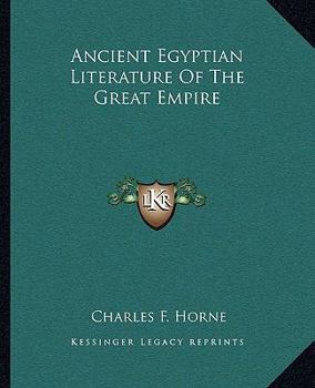 Paperback Ancient Egyptian Literature Of The Great Empire Book