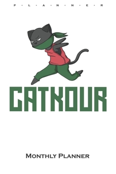 Paperback Parkour with cat "Catkour" Monthly Planner: Monthly Calendar (Daily planner with notes) for Athletes and fitness enthusiasts Book