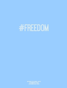 Notebook for Cornell Notes, 120 Numbered Pages, #FREEDOM, Blue Cover : For Taking Cornell Notes, Personal Index, 8. 5 X11 , Hashtag Series, Genius Edition