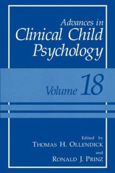 Paperback Advances in Clinical Child Psychology: Volume 18 Book