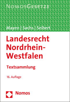 Paperback Landesrecht Nordrhein-Westfalen: Textsammlung [German] Book