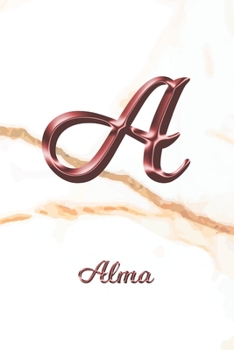 Alma: Sketchbook | Blank Imaginative Sketch Book Paper | Letter A Rose Gold White Marble Pink Effect Cover | Teach & Practice Drawing for Experienced ... Doodle Pad | Create, Imagine & Learn to Draw