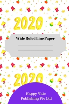 Paperback 2020 New Year Theme Wide Ruled Line Paper Book