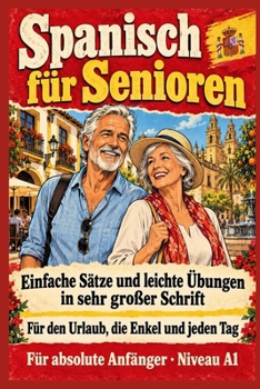 Spanisch für Senioren: Einfache Sätze und leichte Übungen in sehr großer Schrift Für den Urlaub, die Enkel und jeden Tag Für absolute Anfänger · Niveau A1 (German Edition)