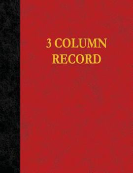 Paperback 3 Column Record: 100 Page Account Book