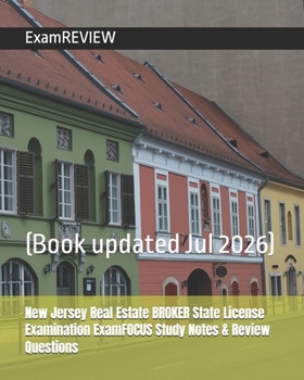 Paperback New Jersey Real Estate BROKER State License Examination ExamFOCUS Study Notes & Review Questions Book