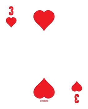Paperback 3 Of Hearts: Poker Card 4x4 Graph Paper Notebook With .25" x .25" Squares For Work, Home Or School. 7.5 x 9.25 Notepad Journal For Book
