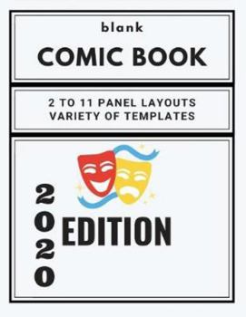 Paperback Blank Comic Book: 110 pages 8.5" x 11" with Variety of Templates, Draw Your Own Comics: by Jacky Diamonds Notebooks Book