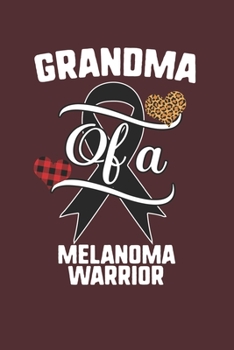 Grandma Of A Melanoma Warrior: Melanoma Awareness Leopard Buffalo Plaid Family Gift