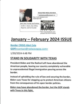 TFPN January-February 2024 ISSUE: Texas Free Press and News (TEXAS FREE PRESS and NEWS 2023-2021 yearbook)