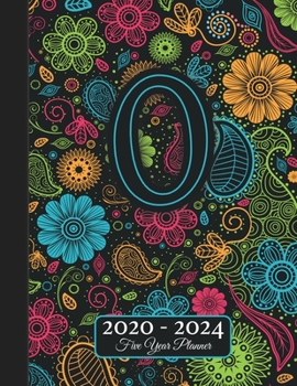 Five Year Planner: Monogram O Voodoo Style Binding I Your Initials Motivational Bullet Planner I 5 Years Appointments, Family Events, Log Book Business I Agenda & Schedule Journal I Christmas Gift