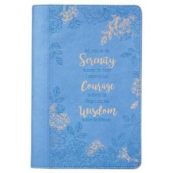 Journal: Serenity Prayer in Blue LuxLeather