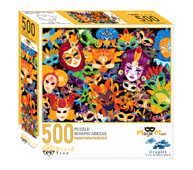 Misc. Brain Tree - Magic Mask 500 Piece Puzzles for Adults: With Droplet Technology for Anti Glare & Soft Touch Book