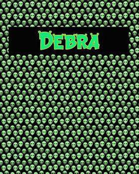 120 Page Handwriting Practice Book with Green Alien Cover Debra: Primary Grades Handwriting Book