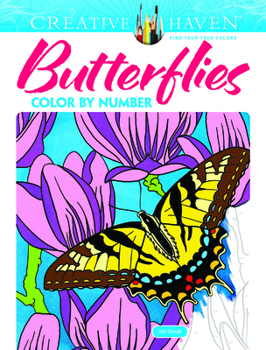 Paperback Creative Haven Butterflies Color by Number Coloring Book