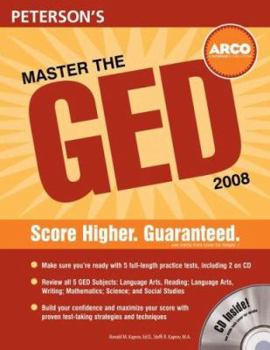Paperback Master the GED [With CDROM] Book