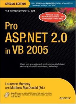 Hardcover Pro ASP.NET 2.0 in VB 2005, Special Edition [With CD] Book