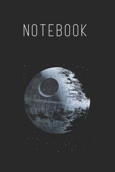 Notebook: Star Wars Return Of Jedi Death Star Undone Graphic Size Blank Pages Lined Journal Notebook with Black Cover Size 6in x 9in  x120 Pages for Kids or Men and Women