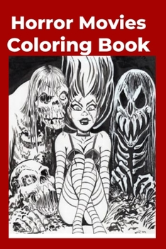 Paperback Horror Movies Coloring Book [Large Print] Book