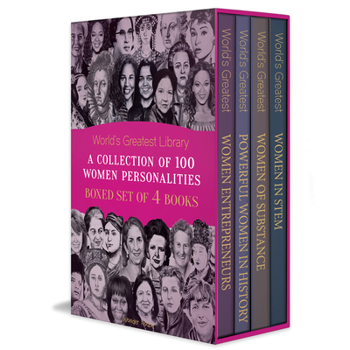 Hardcover World's Greatest Library- A Collection of 100 Women Personalities (Boxed Set of 4 Books) Book
