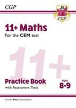 Paperback New 11+ CEM Maths Practice Book & Assessment Tests - Ages 8-9 (with Online Edition) (CGP 11+ CEM) Book