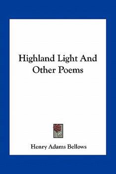 Paperback Highland Light And Other Poems Book