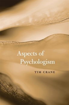Hardcover Aspects of Psychologism Book