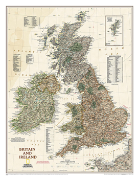 Map National Geographic Britain and Ireland Wall Map - Executive - Laminated (23.5 X 30.25 In) Book