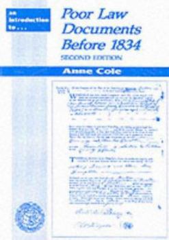 Paperback Poor Law Documents Before 1834 Book