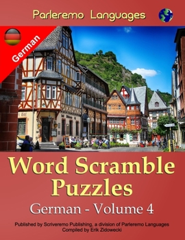 Paperback Parleremo Languages Word Scramble Puzzles German - Volume 4 [German] Book