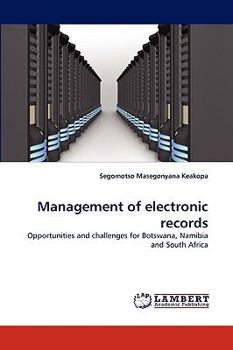 Paperback Management of Electronic Records Book