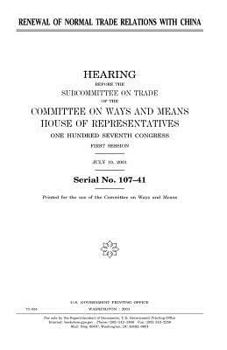 Renewal of normal trade relations with China