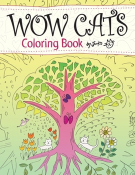 Paperback WOW CATS Coloring Book by Junko (Japanese-English edition) Book