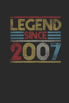 Paperback Legend Since 2007: Dotted Bullet Notebook (6" x 9" - 120 pages) Birthday Themed Notebook for Daily Journal, Diary, and Gift Book