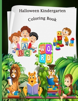 Paperback Halloween Kindergarten: Kids Coloring Book