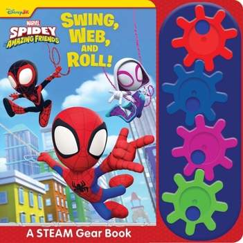 Board book Disney Junior Marvel Spidey and His Amazing Friends: Swing, Web, and Roll! a Steam Gear Sound Book [With Battery] Book