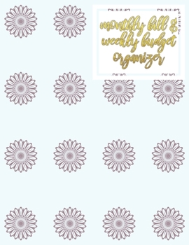 Paperback monthly bill & weekly budget organizer: Bill & Budget Organizer with Grocery List Book