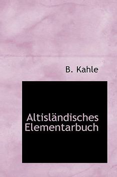 Paperback Altislandisches Elementarbuch Book