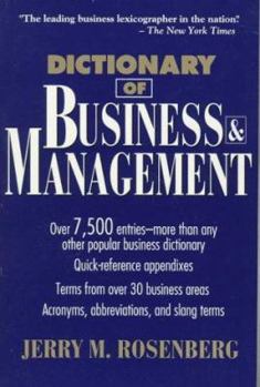 Paperback Dictionary of Business and Management Book