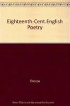 Hardcover Eighteenth Century English Poetry Book