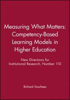 Measuring What Matters: Competency-Based Learning Models in Higher Education: New Directions for Institutional Research (J-B IR Single Issue Institutional Research)