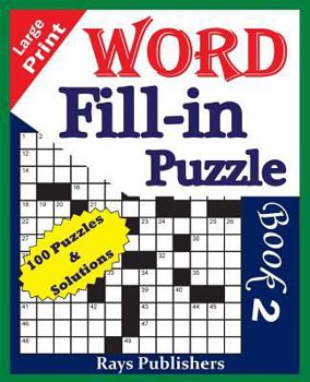 Paperback Large Print Word Fill-in Puzzle book 2 [Large Print] Book