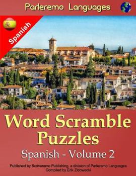 Paperback Parleremo Languages Word Scramble Puzzles Spanish - Volume 2 [Spanish] Book