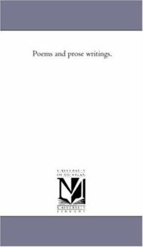 Paperback Poems and Prose Writings. Vol. 1 Book