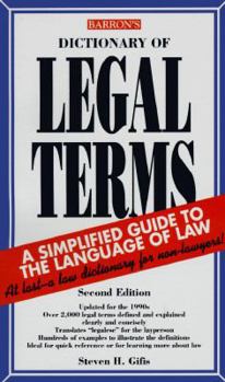 Paperback Dictionary of Legal Terms: A Simplified Guide to the Language of Law Book