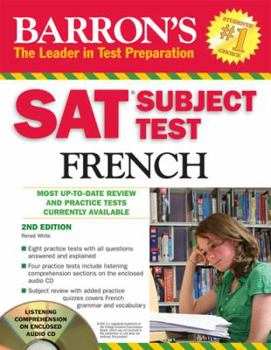 Paperback SAT Subject Test French [With 3 CDs] Book
