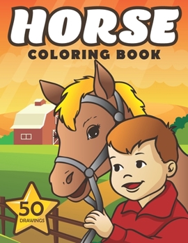 Paperback Horse Coloring Book: Cute Ponies and Horses coloring book for girls and boys. Book