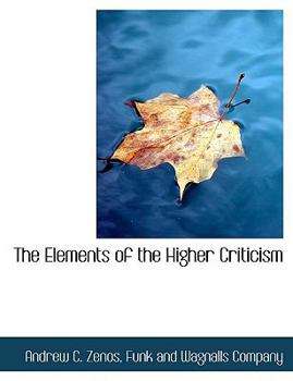 Paperback The Elements of the Higher Criticism Book