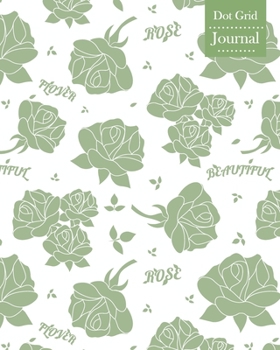 Dot Grid Journal: Notebook Planner with Rose Green Themed Cover Design